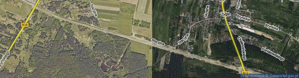 Zdjęcie satelitarne Stacyjna ul.